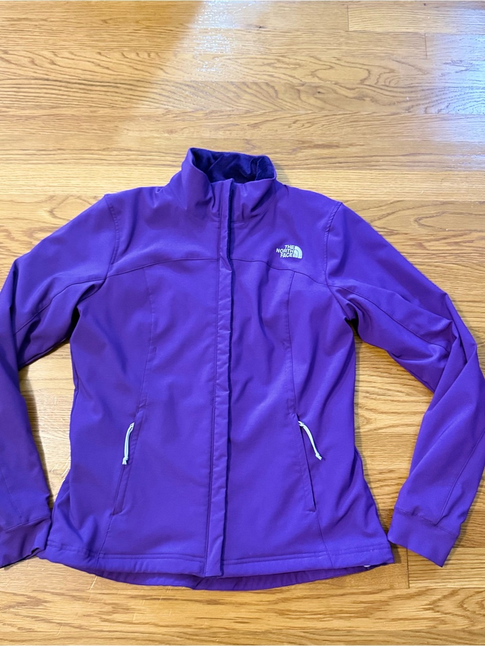 The North Face Women’s Large Purple Fleece Lined Softshell Jacket Full Zip large
